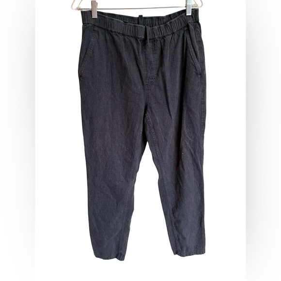 Outerknown Casual Pull-On Drawstring Pants with Pockets Gray hemp Cotton - Picture 1 of 9